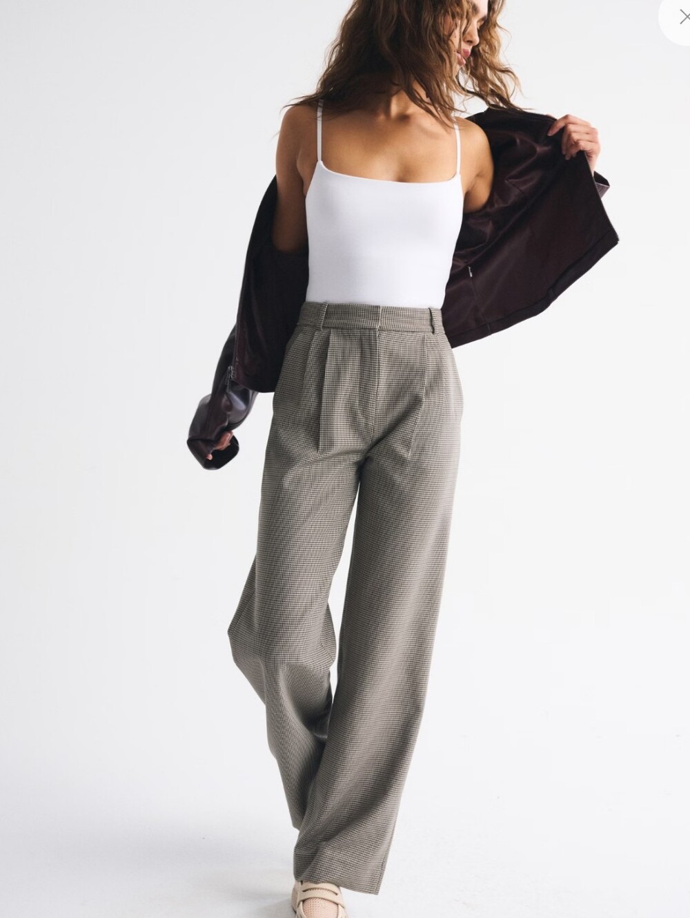 Abercrombie Sloane Tailored Wide Leg Pants 35 Long New NWT